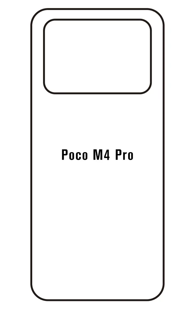 Xiaomi Poco M4 Pro Zadní Hydrogel ochranná fólie (Střih Zadní část 1)
