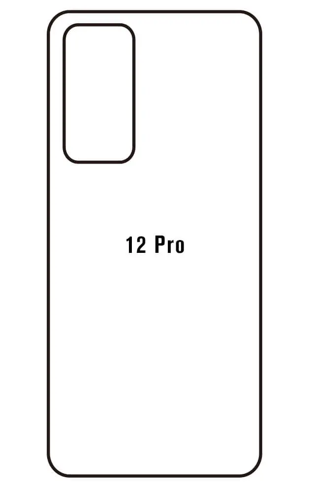 Xiaomi 12 Pro 5G Zadní Hydrogel ochranná fólie (Střih Zadní část 1)