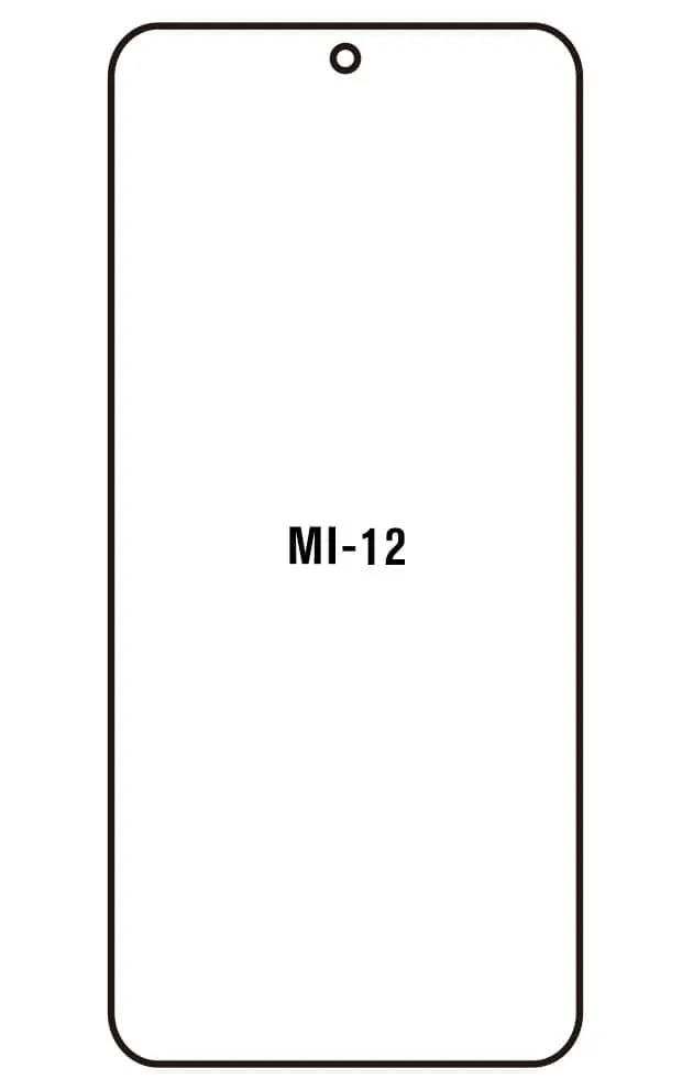 Xiaomi 12 / 12X Přední Hydrogel ochranná fólie (Střih Přední 1)