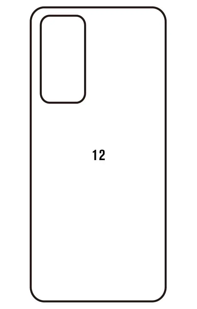 Xiaomi 12 / 12X Zadní Hydrogel ochranná fólie (Střih Zadní část 1)