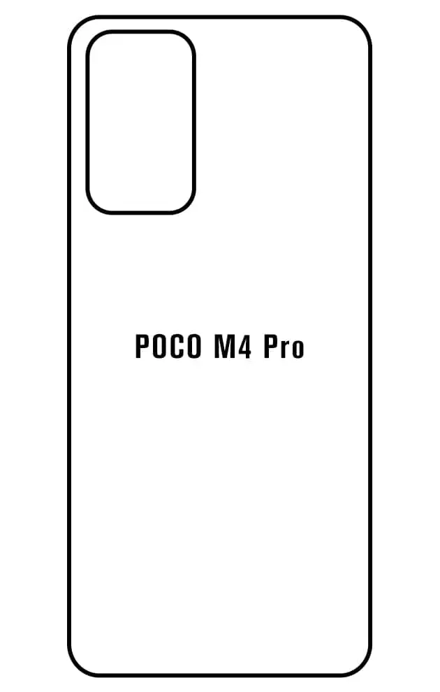 Xiaomi POCO M4 Pro 5G Zadní Hydrogel ochranná fólie (Střih Zadní část 1)