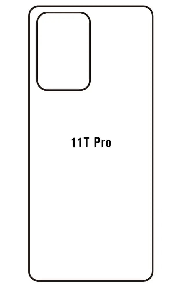 Xiaomi 11T Pro Zadní Hydrogel ochranná fólie (Střih Zadní část 1)