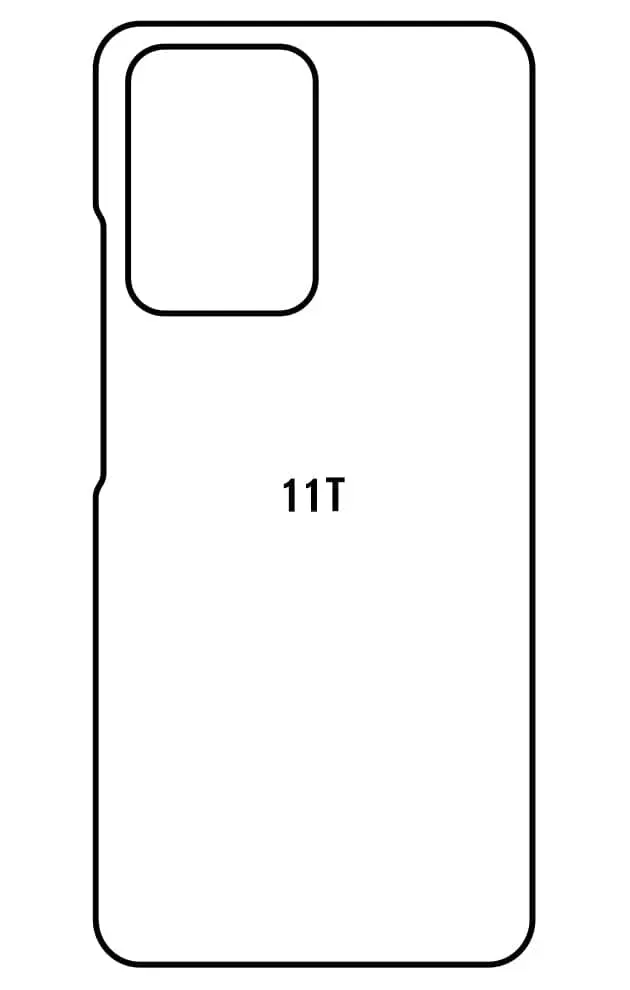 Xiaomi 11T Zadní Hydrogel ochranná fólie (Střih Zadní část 1)