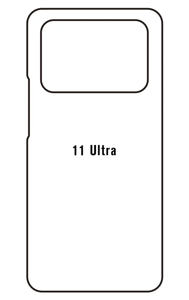 Xiaomi 11 Ultra Zadní Hydrogel ochranná fólie (Střih Zadní část 1)