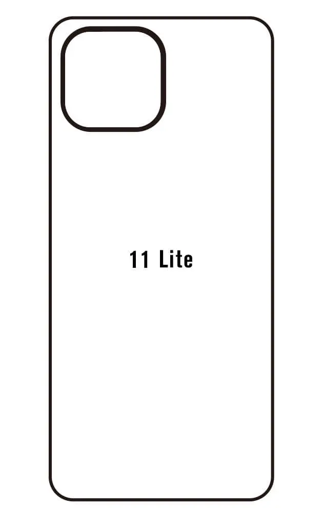 Xiaomi 11 Lite Zadní Hydrogel ochranná fólie (Střih Zadní část 1)