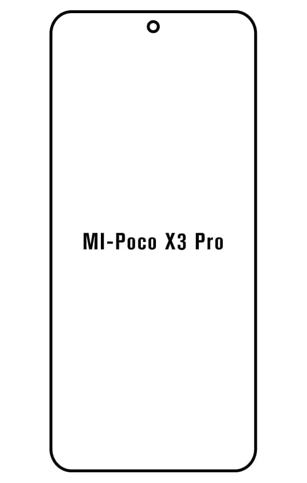 Xiaomi Poco X3 Pro Přední Hydrogel ochranná fólie (Střih Přední 1)
