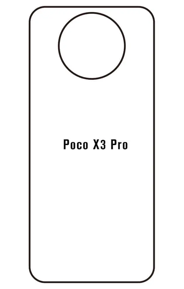 Xiaomi Poco X3 Pro Zadní Hydrogel ochranná fólie (Střih Zadní část 1)
