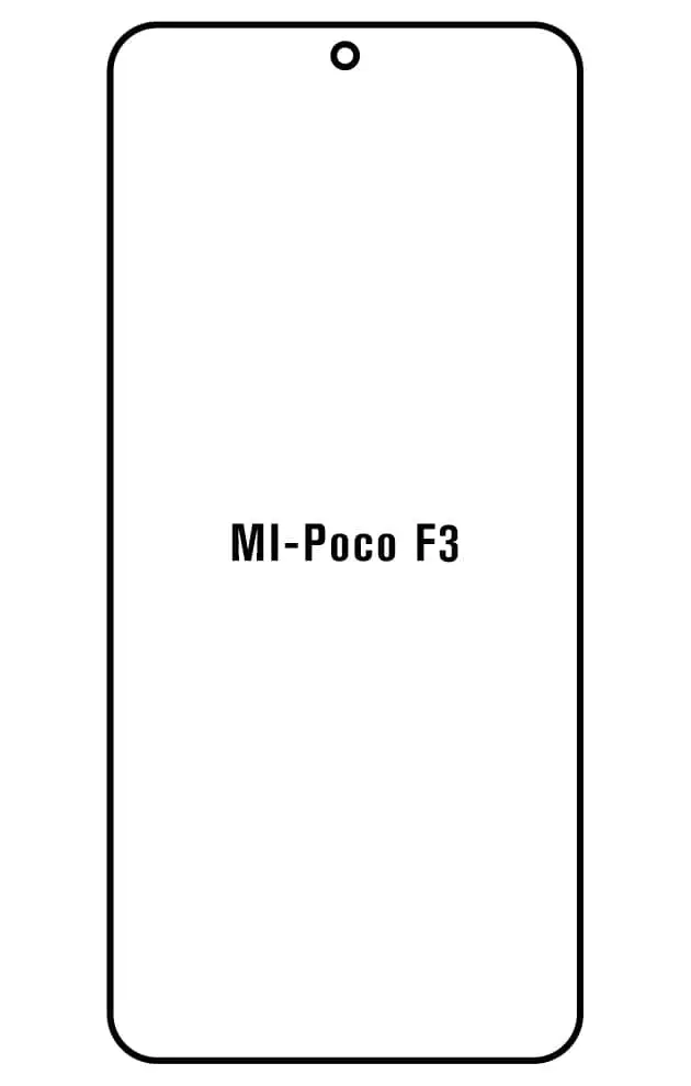 Xiaomi Poco F3 Přední Hydrogel ochranná fólie (Střih Přední 1)