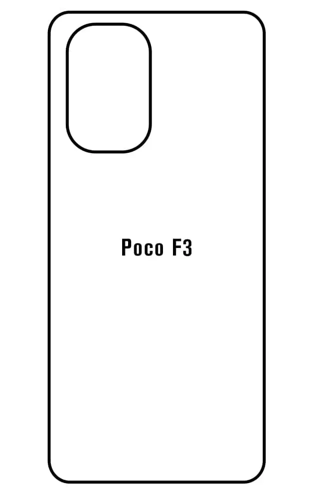 Xiaomi Poco F3 Zadní Hydrogel ochranná fólie (Střih Zadní část 1)