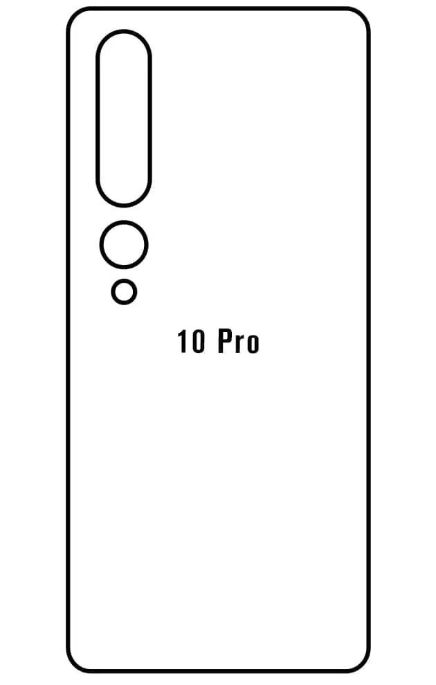 Xiaomi 10 Pro 5G Zadní Hydrogel ochranná fólie (Střih Zadní část 1)