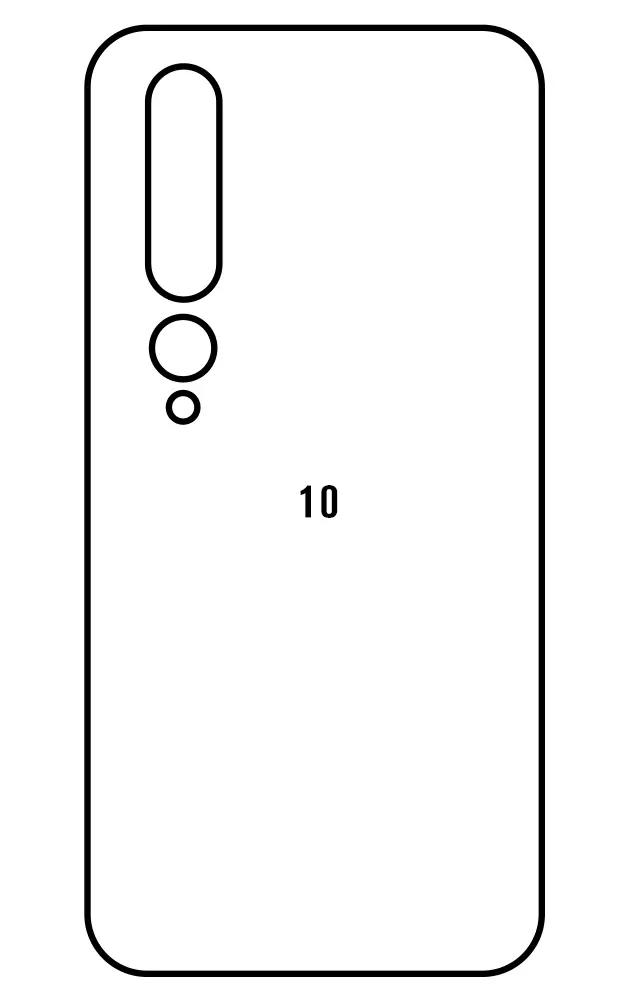 Xiaomi 10 5G Zadní Hydrogel ochranná fólie (Střih Zadní část 1)