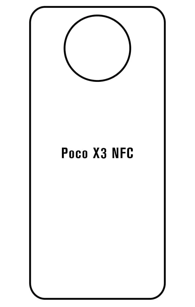 Xiaomi Poco X3 NFC Zadní Hydrogel ochranná fólie (Střih Zadní část 1)