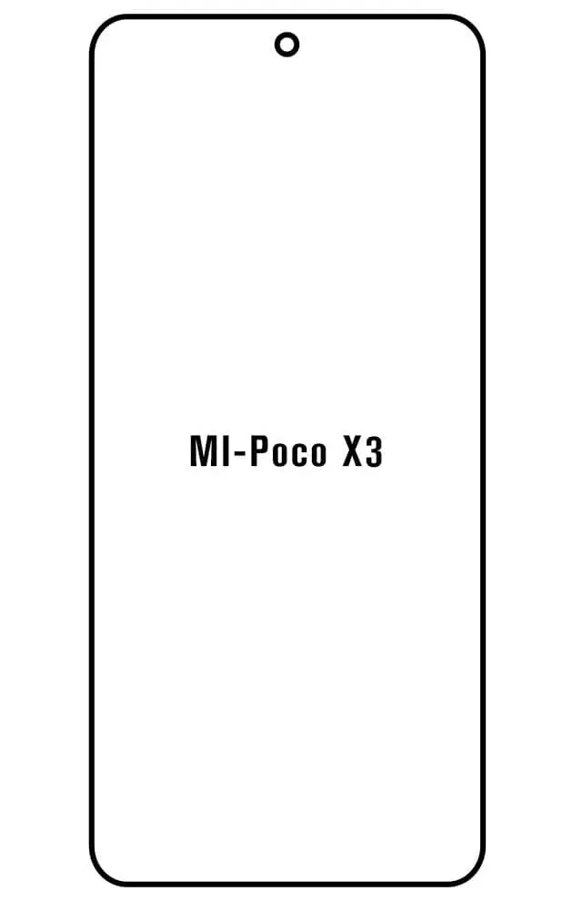 Xiaomi Poco X3 Přední Hydrogel ochranná fólie (Střih Přední 1)