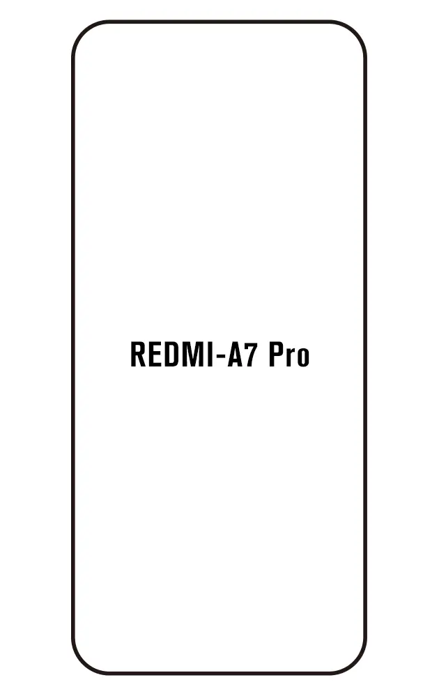 Xiaomi Redmi A7 Pro Přední Hydrogel ochranná fólie (Střih Přední 1)