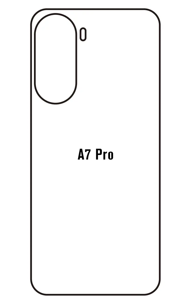 Xiaomi Redmi A7 Pro Zadní Hydrogel ochranná fólie (Střih Zadní část 1)