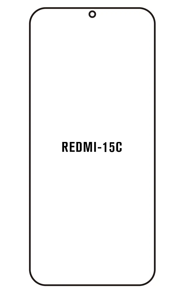 Xiaomi Redmi 15C Přední Hydrogel ochranná fólie (Střih Přední 1)