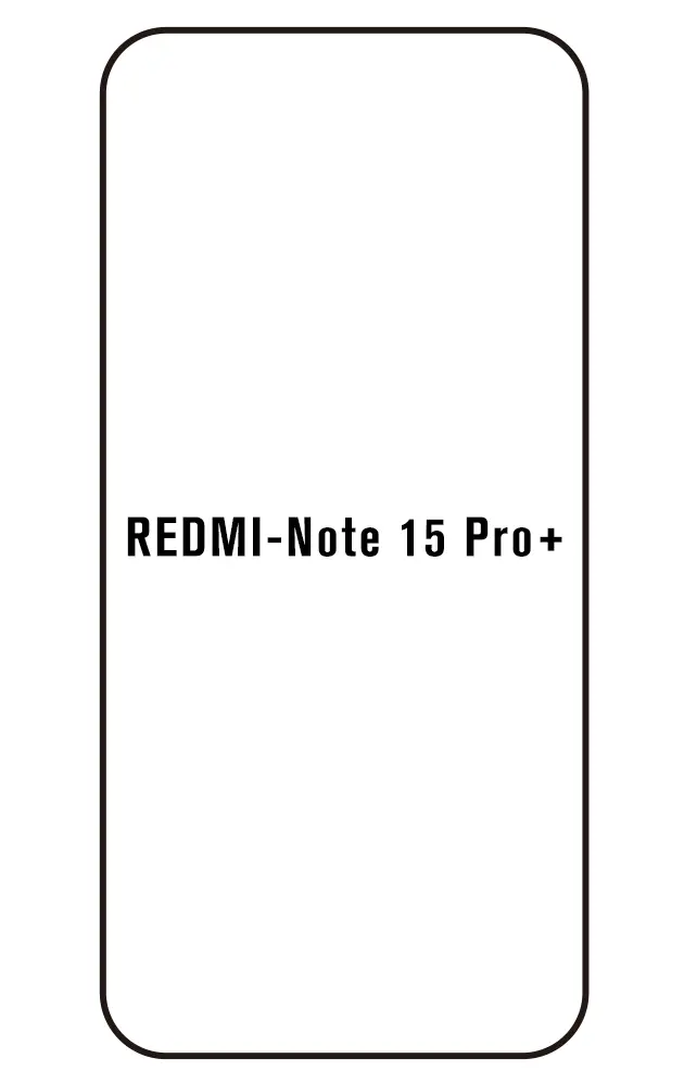 Xiaomi Redmi Note 15 Pro+ Přední Hydrogel ochranná fólie (Střih Přední 1)