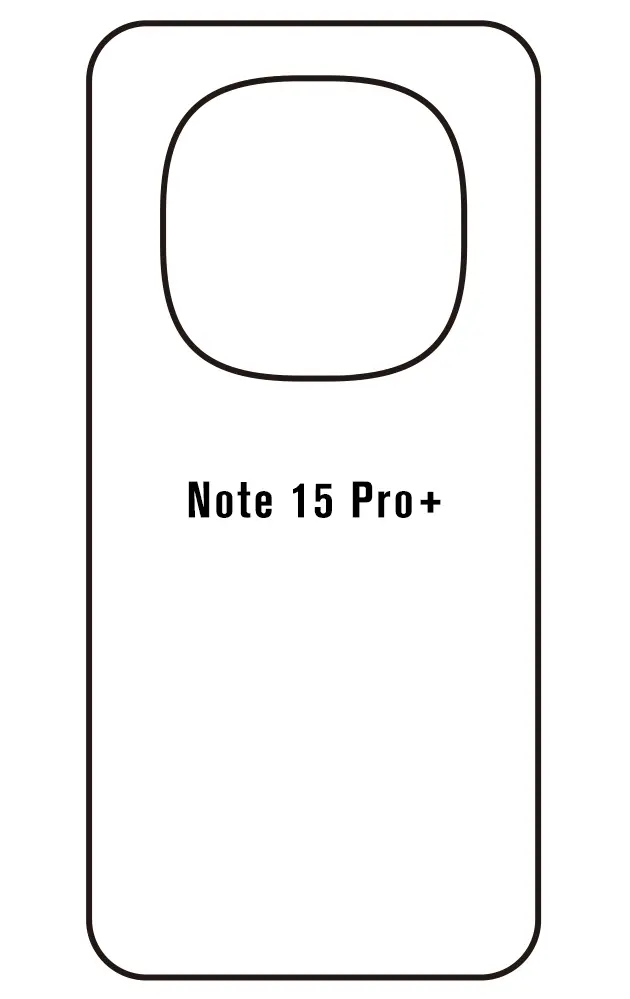 Xiaomi Redmi Note 15 Pro+ Zadní Hydrogel ochranná fólie (Střih Zadní část 1)
