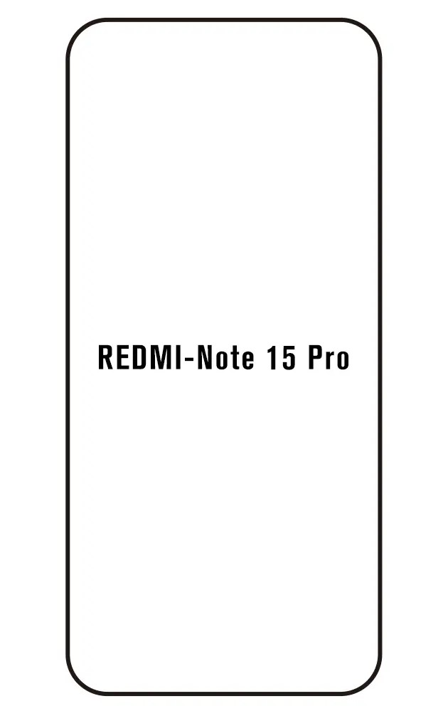 Xiaomi Redmi Note 15 Pro 5G Přední Hydrogel ochranná fólie (Střih Přední 1)