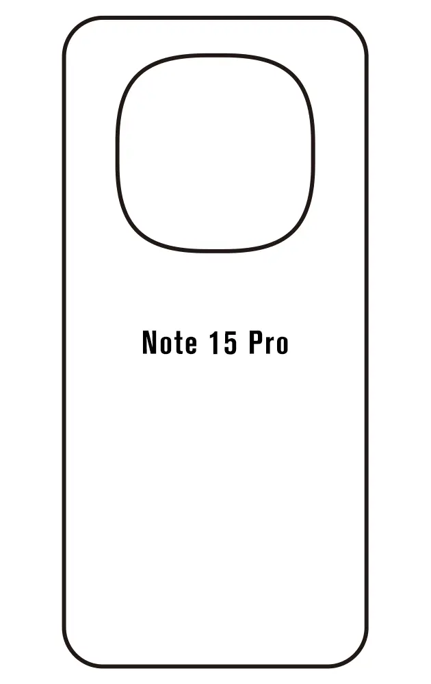 Xiaomi Redmi Note 15 Pro 5G Zadní Hydrogel ochranná fólie (Střih Zadní část 1)