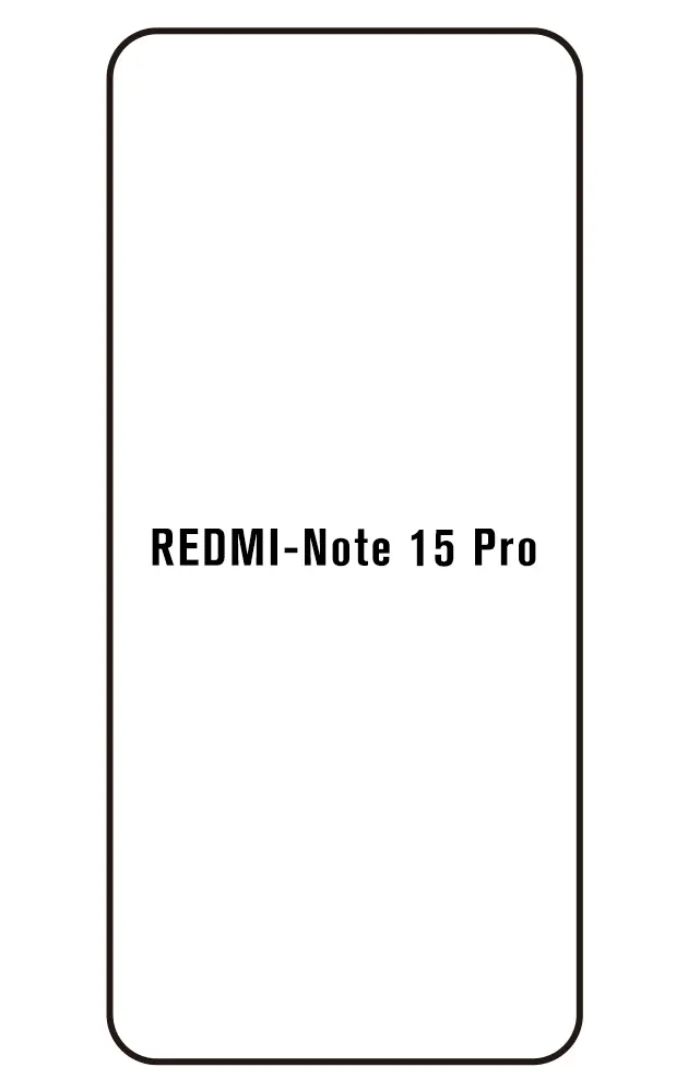 Xiaomi Redmi Note 15 Pro Přední Hydrogel ochranná fólie (Střih Přední 1)