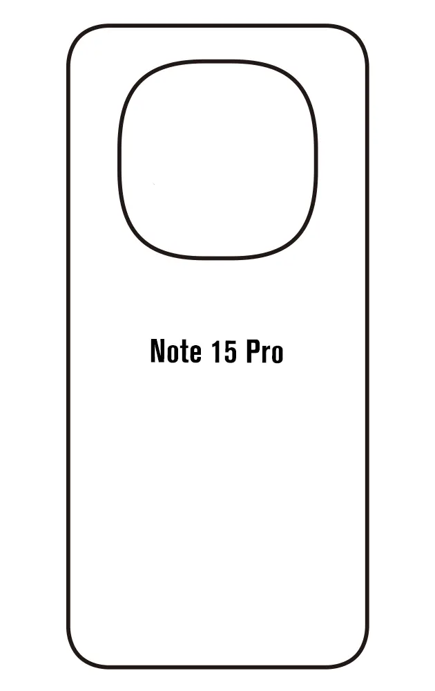 Xiaomi Redmi Note 15 Pro Zadní Hydrogel ochranná fólie (Střih Zadní část 1)