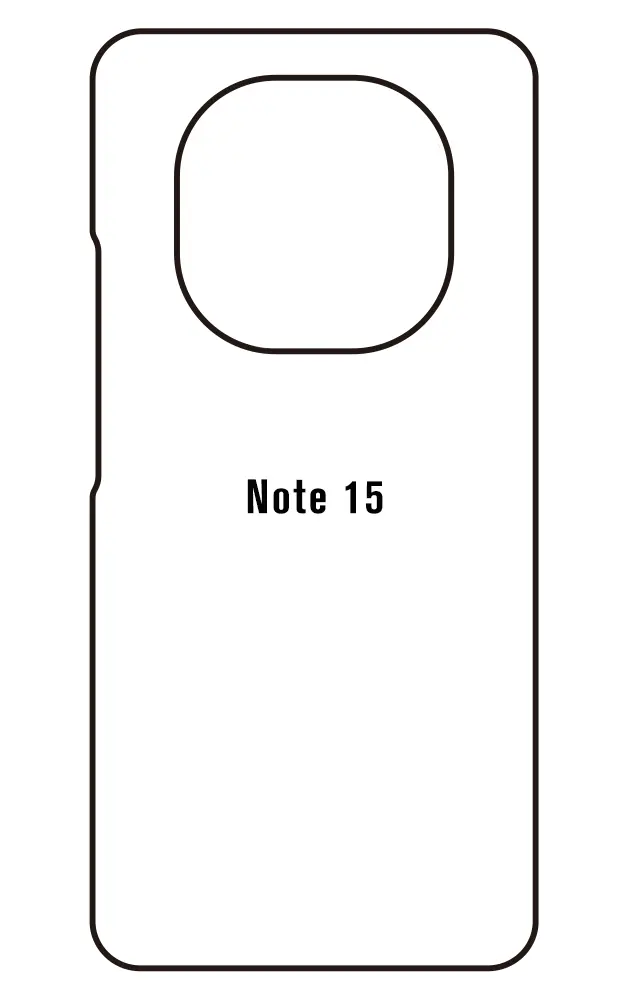 Xiaomi Redmi Note 15 5G Zadní Hydrogel ochranná fólie (Střih Zadní část 1)