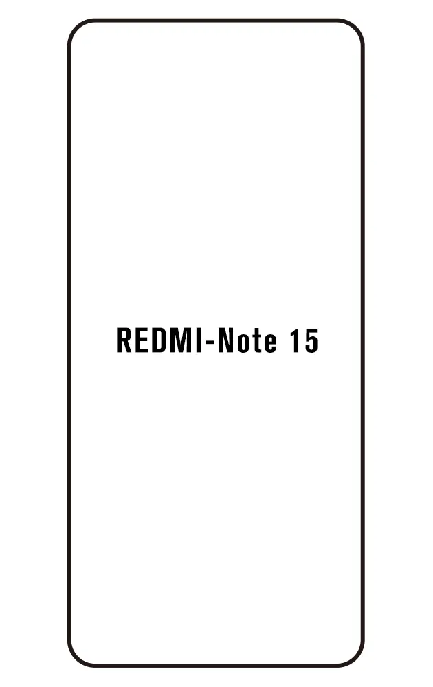 Xiaomi Redmi Note 15 Přední Hydrogel ochranná fólie (Střih Přední 1)