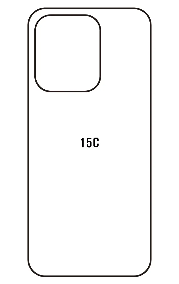 Xiaomi Redmi 15C 4G Zadní Hydrogel ochranná fólie (Střih Zadní část 1)