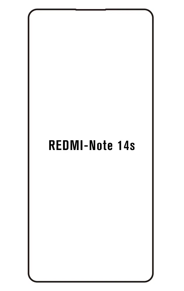 Xiaomi Redmi Note 14s Přední Hydrogel ochranná fólie (Střih Přední 1)