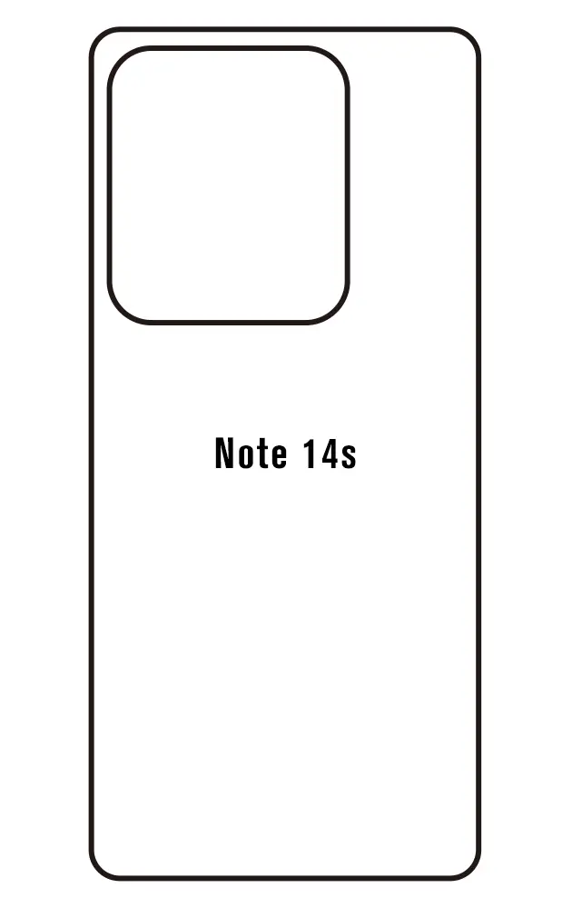 Xiaomi Redmi Note 14s Zadní Hydrogel ochranná fólie (Střih Zadní část 1)