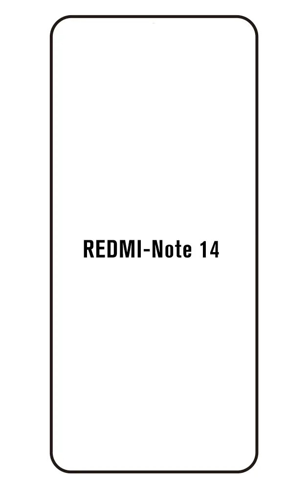Xiaomi Redmi Note 14 4G Přední Hydrogel ochranná fólie (Střih Přední 1)