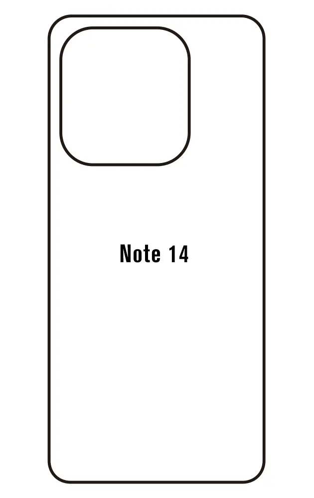 Xiaomi Redmi Note 14 4G Zadní Hydrogel ochranná fólie (Střih Zadní část 1)