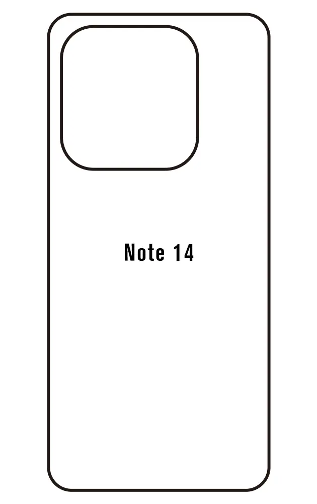 Xiaomi Redmi Note 14 5G Zadní Hydrogel ochranná fólie (Střih Zadní část 1)