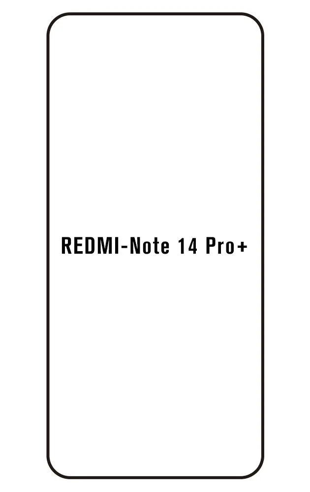 Xiaomi Redmi Note 14 Pro+ Přední Hydrogel ochranná fólie (Střih Přední 1)