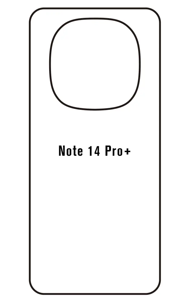 Xiaomi Redmi Note 14 Pro+ Zadní Hydrogel ochranná fólie (Střih Zadní část 1)