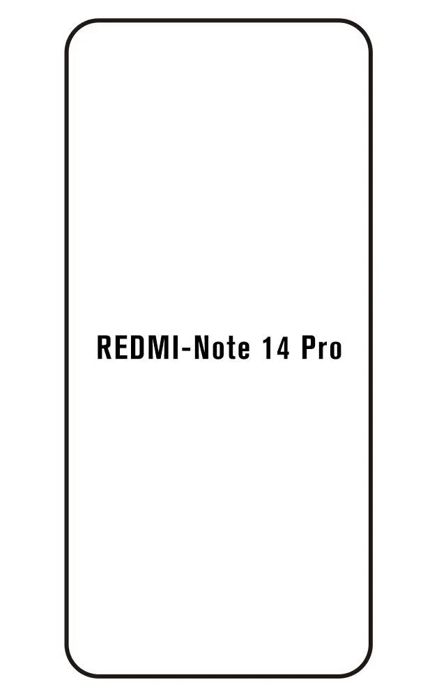 Xiaomi Redmi Note 14 Pro Přední Hydrogel ochranná fólie (Střih Přední 1)