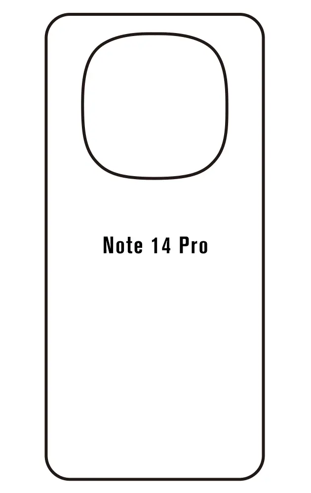 Xiaomi Redmi Note 14 Pro Zadní Hydrogel ochranná fólie (Střih Zadní část 1)