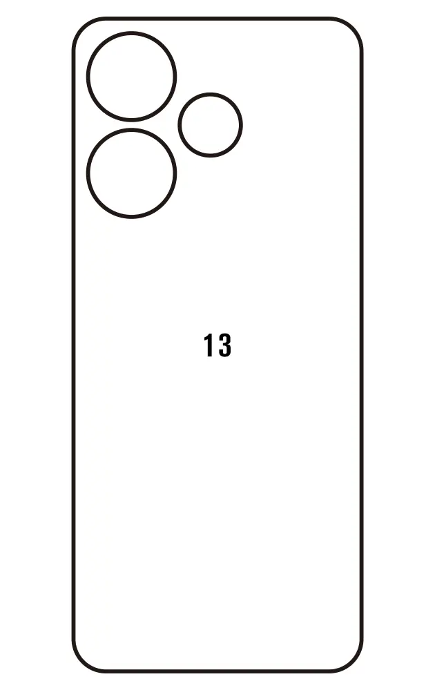 Xiaomi Redmi 13 Zadní Hydrogel ochranná fólie (Střih Zadní část 1)