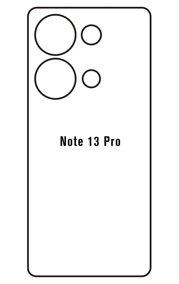Xiaomi Redmi Note 13 Pro 4G Zadní Hydrogel ochranná fólie (Střih Zadní část 1)