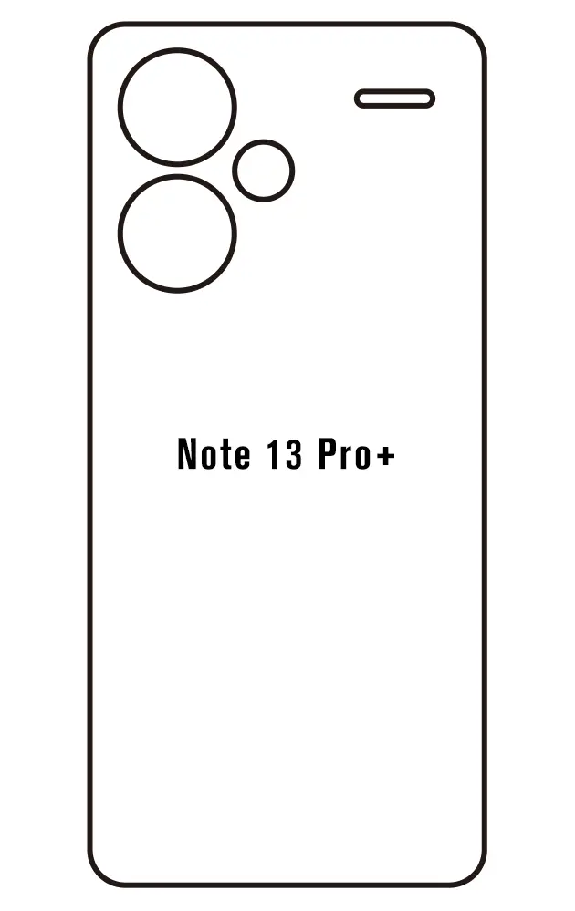 Xiaomi Redmi Note 13 Pro+ 5G Zadní Hydrogel ochranná fólie (Střih Zadní část 1)