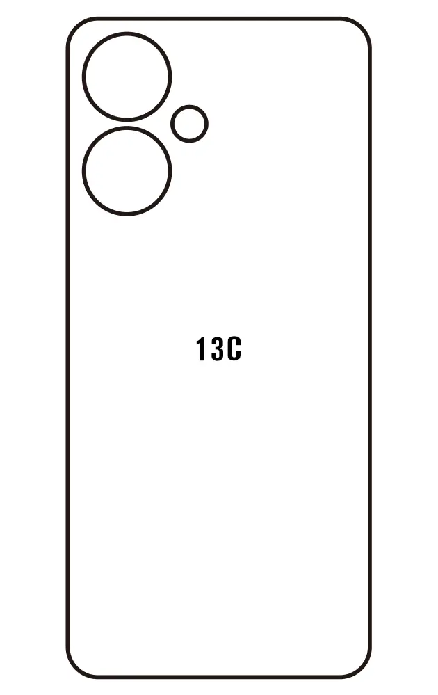 Xiaomi Redmi 13C 5G Zadní Hydrogel ochranná fólie (Střih Zadní část 1)