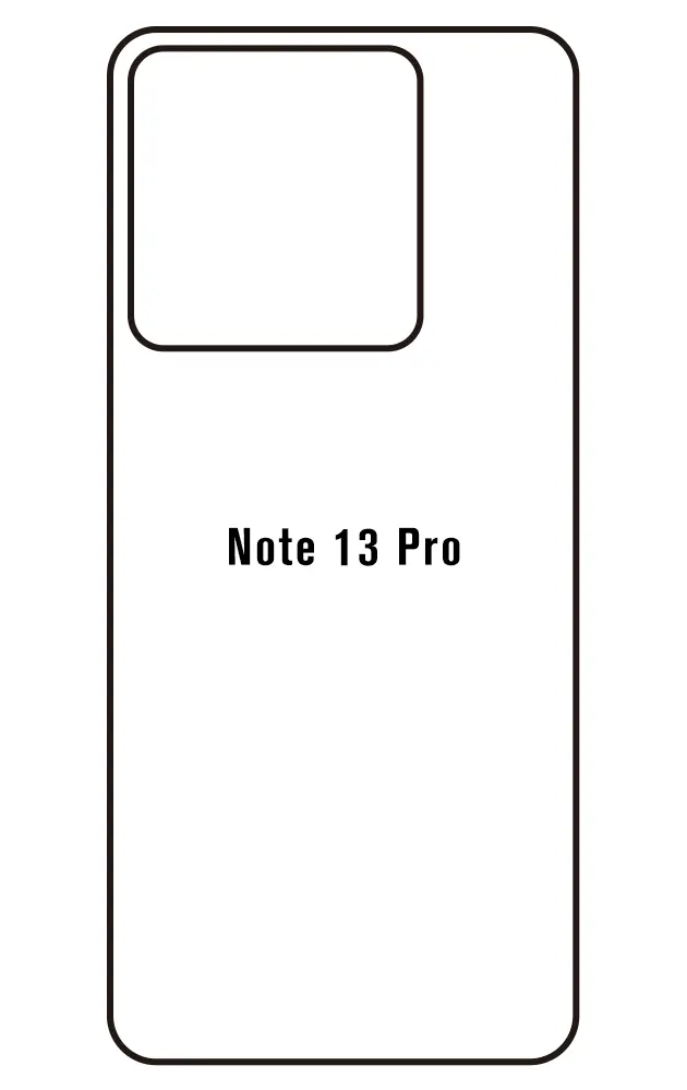 Xiaomi Redmi Note 13 Pro 5G Zadní Hydrogel ochranná fólie (Střih Zadní část 1)