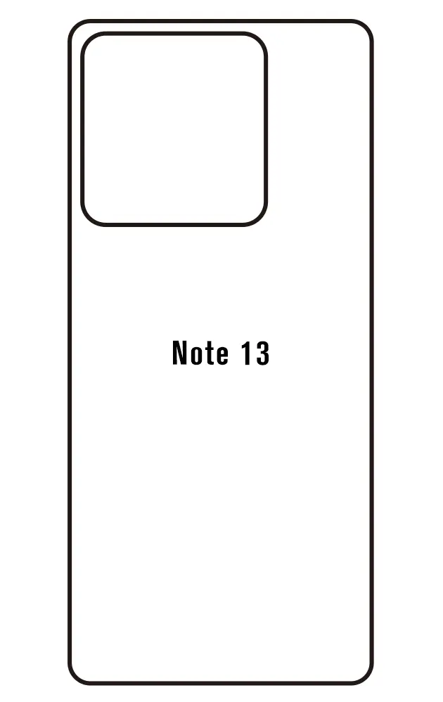 Xiaomi Redmi Note 13 5G Zadní Hydrogel ochranná fólie (Střih Zadní část 1)