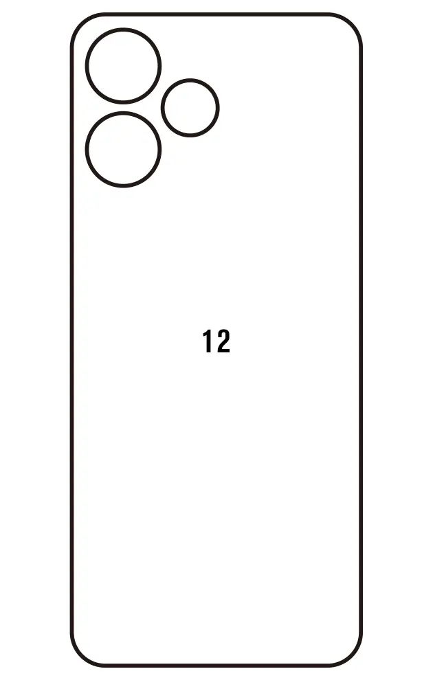 Xiaomi Redmi 12 5G Zadní Hydrogel ochranná fólie (Střih Zadní část 1)