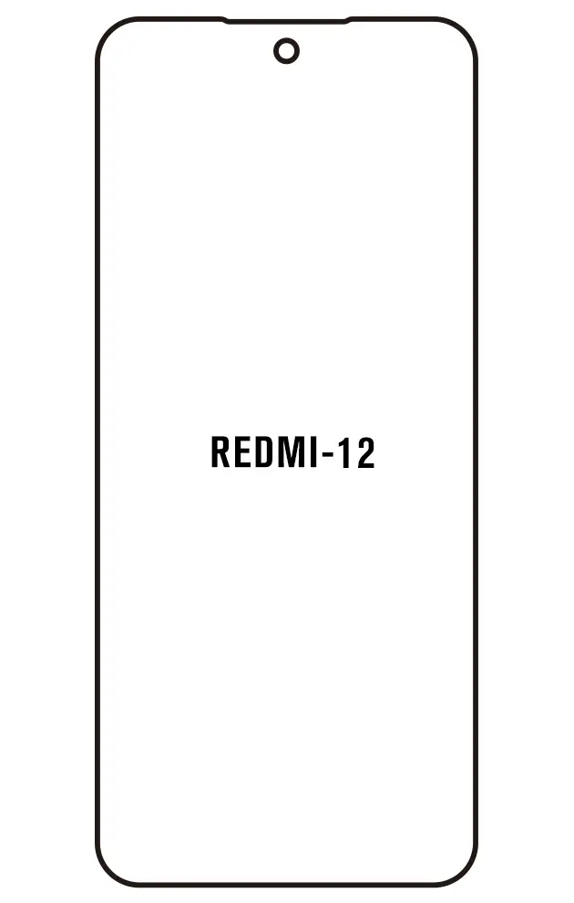 Xiaomi Redmi 12 Přední Hydrogel ochranná fólie (Střih Přední 1)