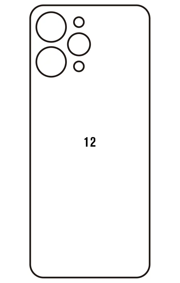 Xiaomi Redmi 12 Zadní Hydrogel ochranná fólie (Střih Zadní část 1)