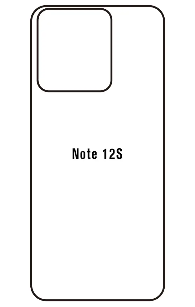 Xiaomi Redmi Note 12S Zadní Hydrogel ochranná fólie (Střih Zadní část 1)