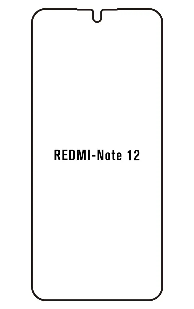 Xiaomi Redmi Note 12 4G Přední Hydrogel ochranná fólie (Střih Přední 1)