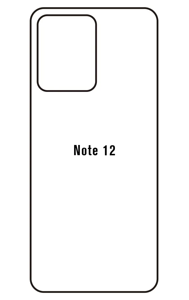 Xiaomi Redmi Note 12 4G Zadní Hydrogel ochranná fólie (Střih Zadní část 1)